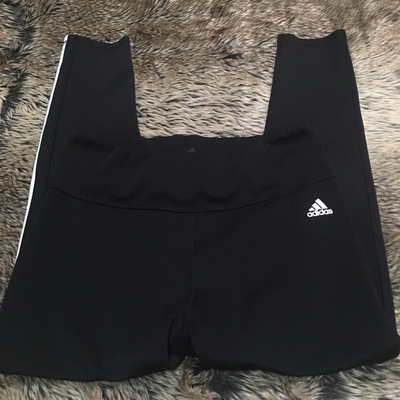 Adidas iconic 3-STRIPES 7/8 Climalite Tights Size L - Picture 1 of 11